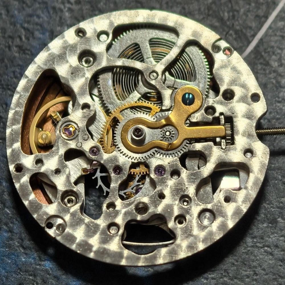 China Made Hollow Hangzhou 2189 Automatic Mechanical Movement Red Rotor 3 Hands