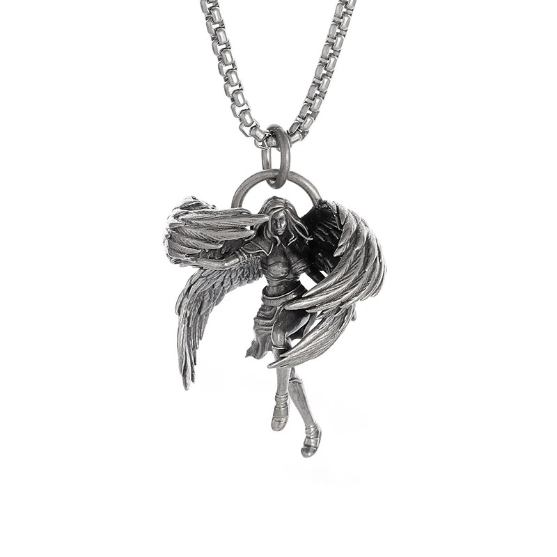 Angel Of The Highest Order Jewelry Vintage Silvery Sexy Goddess Pendant Necklace