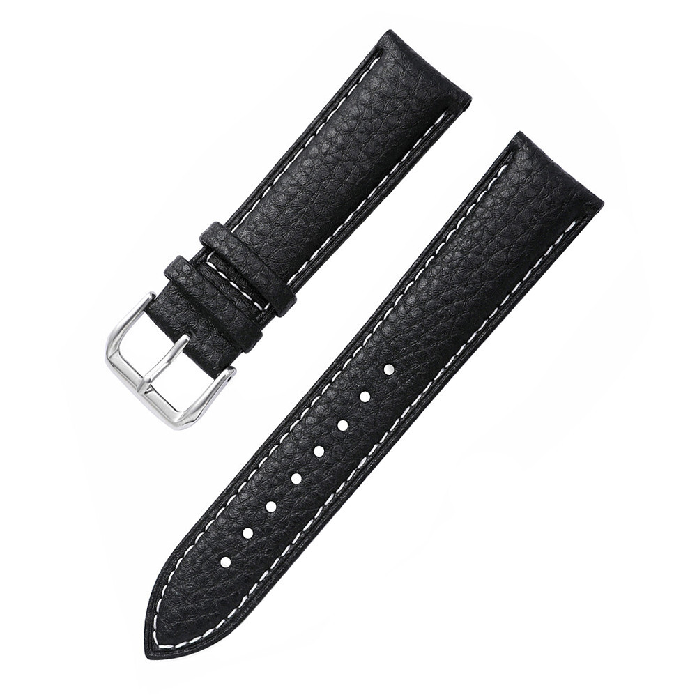 Men’s Two-piece Genuine Leather Watch Strap Band 12 14 16 18 19 20 21 22 24mm