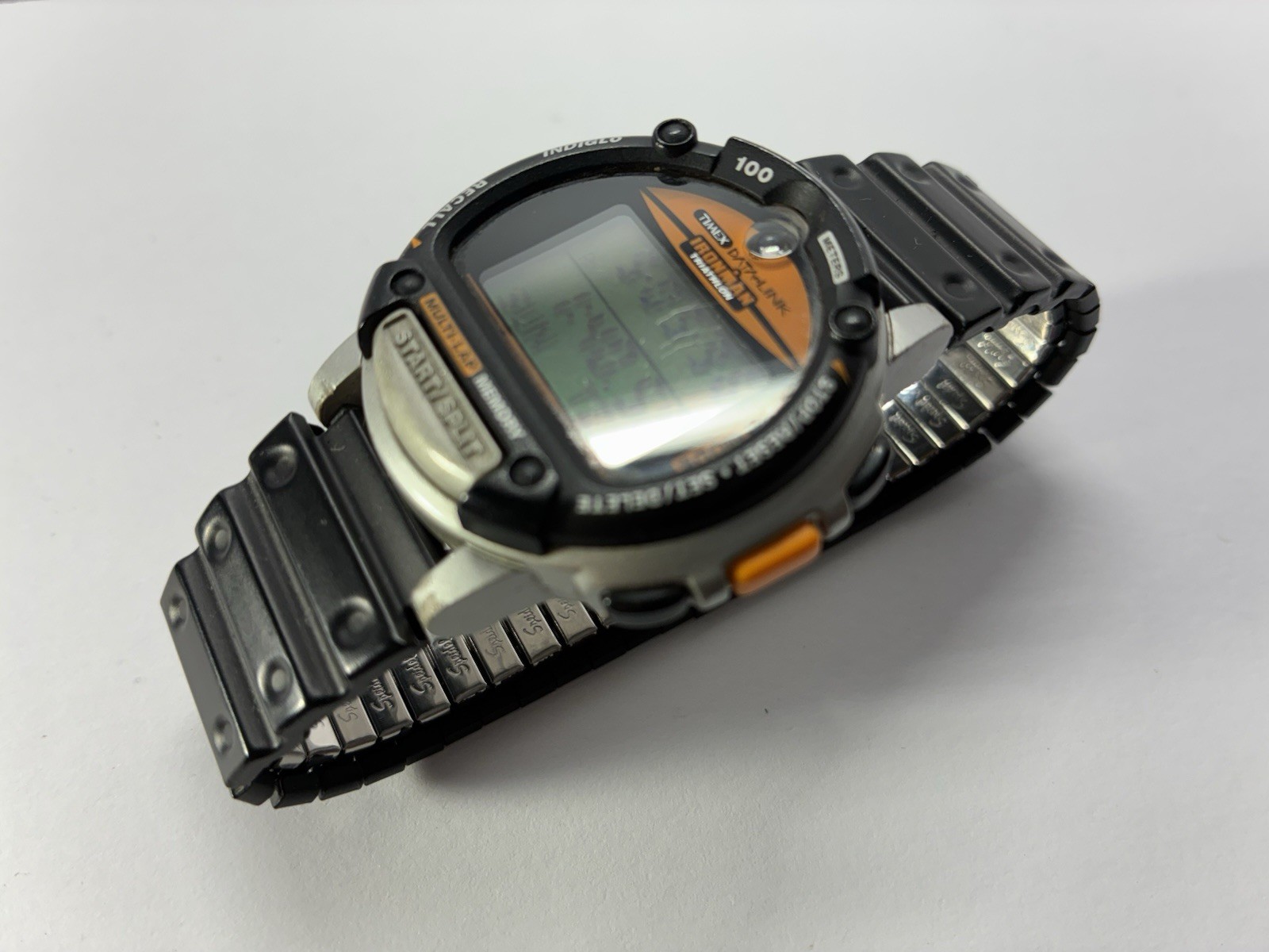 1998 Vintage Timex Data Link Ironman Triathlon Digi Watch Multi Lap New Battery