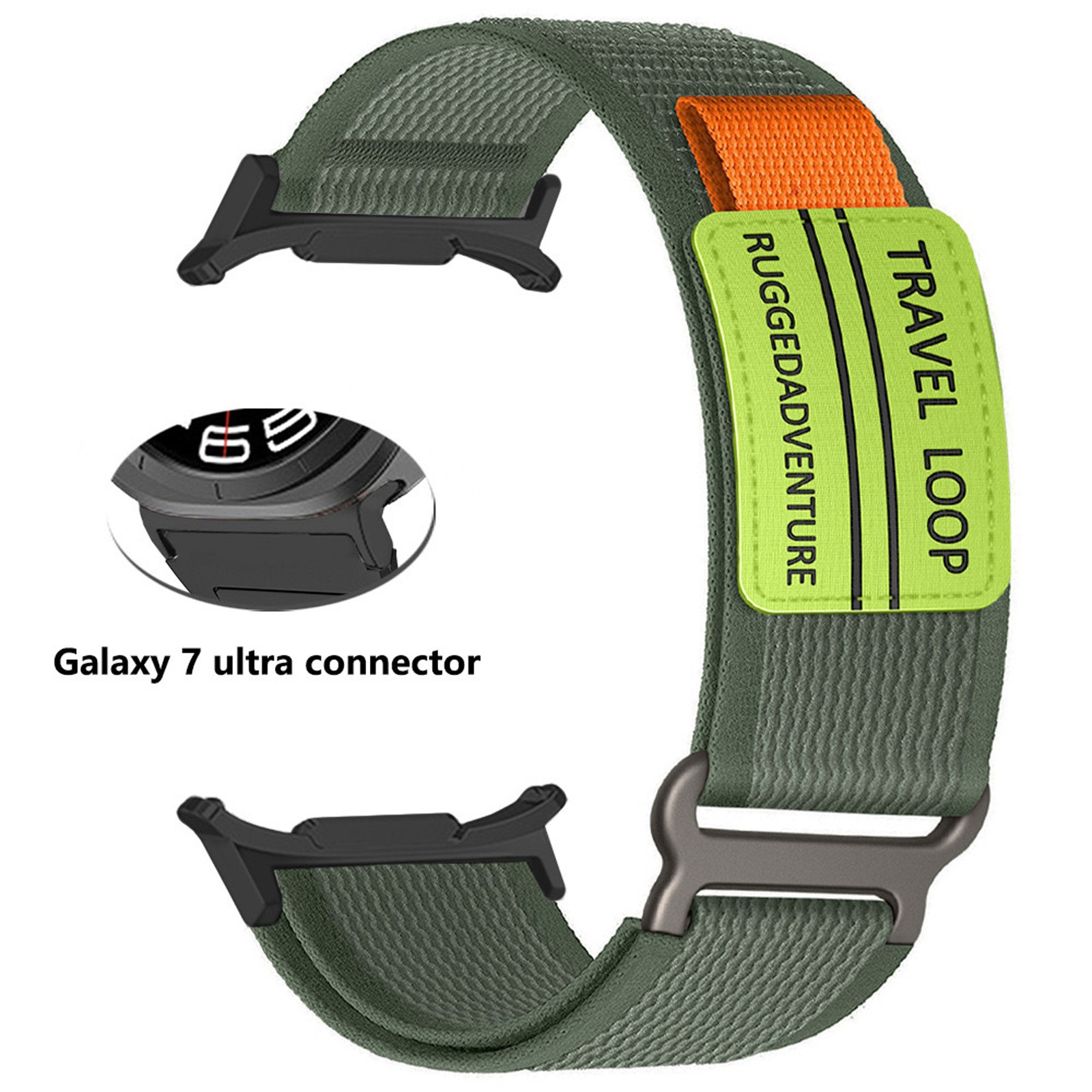 Fr Samsung Galaxy Watch Ultra 2025/Ultra 47mm Band Rugged Nylon Strap Woven Loop
