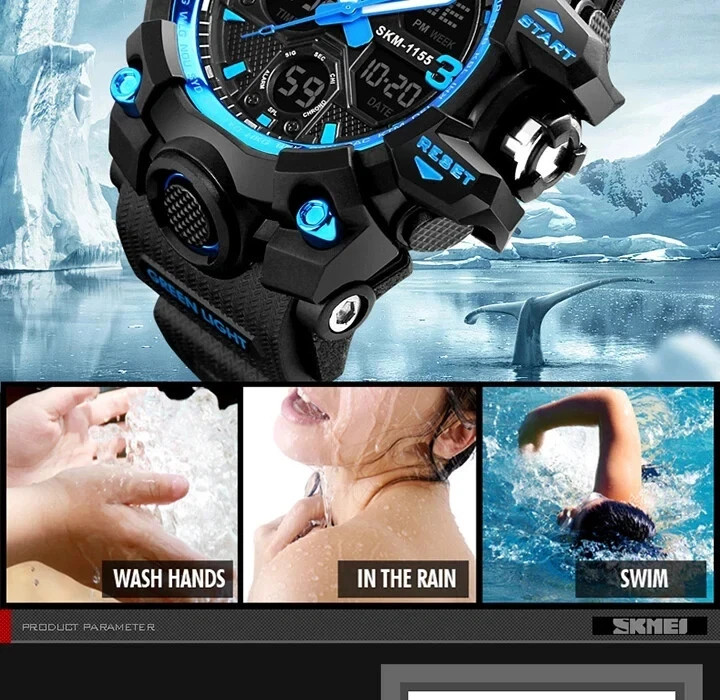 Mens Watch Army Military Analog Digital Waterproof Sport FREE SHIP USA