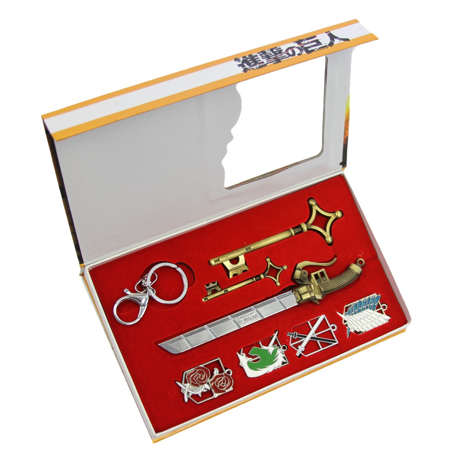 Attack on Titan – Key, ODM, Emblem Necklace 7 Pcs. Set NEW Shingeki no Kyojin
