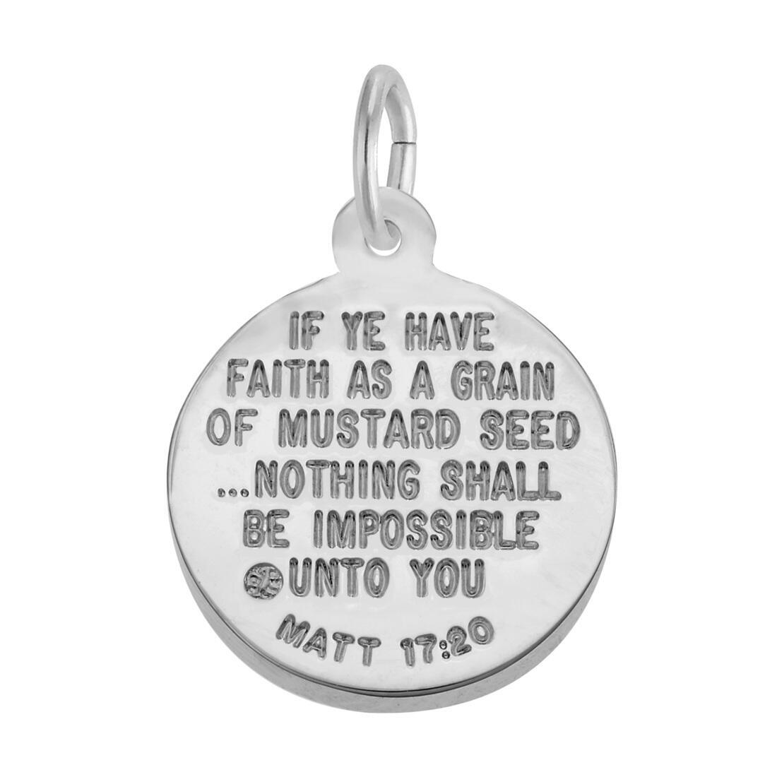 Mustard Seed Charm by Rembrandt 10K or 14K Gold or Sterling Silver