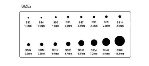 1440pcs SS3-SS20 Crystal Flat back no hot fix Glass Rhinestone Nail Art