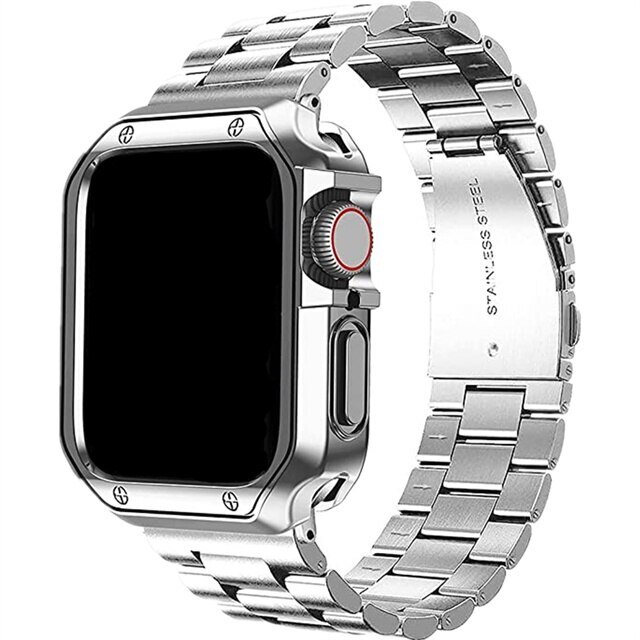 TPU Case+ Metal Strap Band for Apple Watch iWatch 10 9 8 7 6 SE 5 4 Ultra 2 49MM