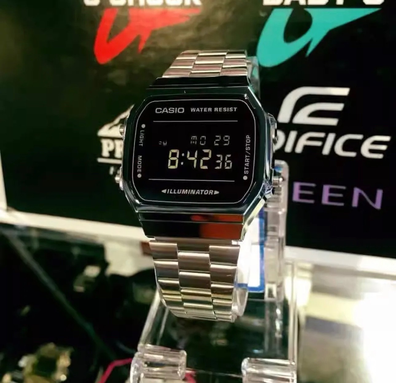 Sport Digital Classic Square Casio Watch for Men A168WEM-1