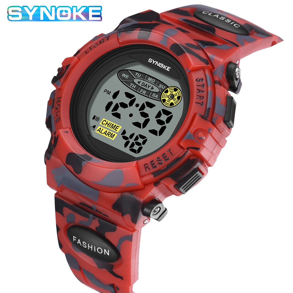 Boy and Girl Electronic Sports Watches Waterproof Watches LED Screen Watch Gift