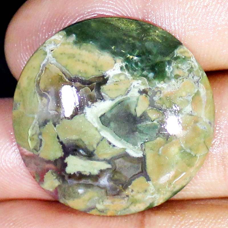 RHYOLITE OPAL Cabochon 39.85 CT 33×05 mm 100% Natural ROUND Shape Loose Gemstone
