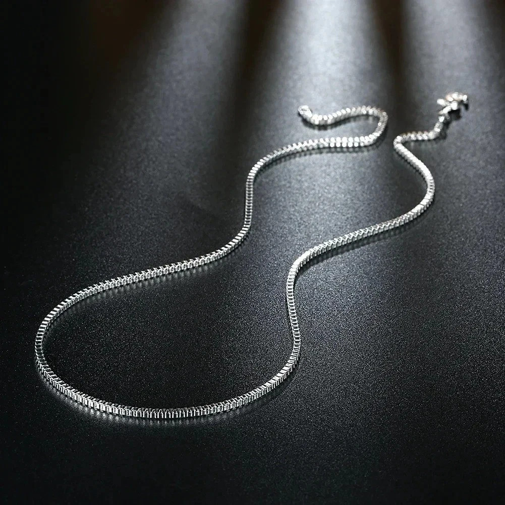 925 Sterling Silver Necklace 16/18/20/22/24 inches fine 1.5MM Box chain