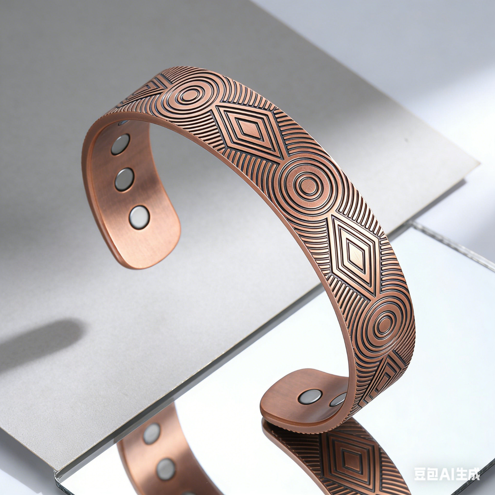 99% Solid Pure Copper Magnetic Bracelet Arthritis Pain Men Women Cuff Jewelry