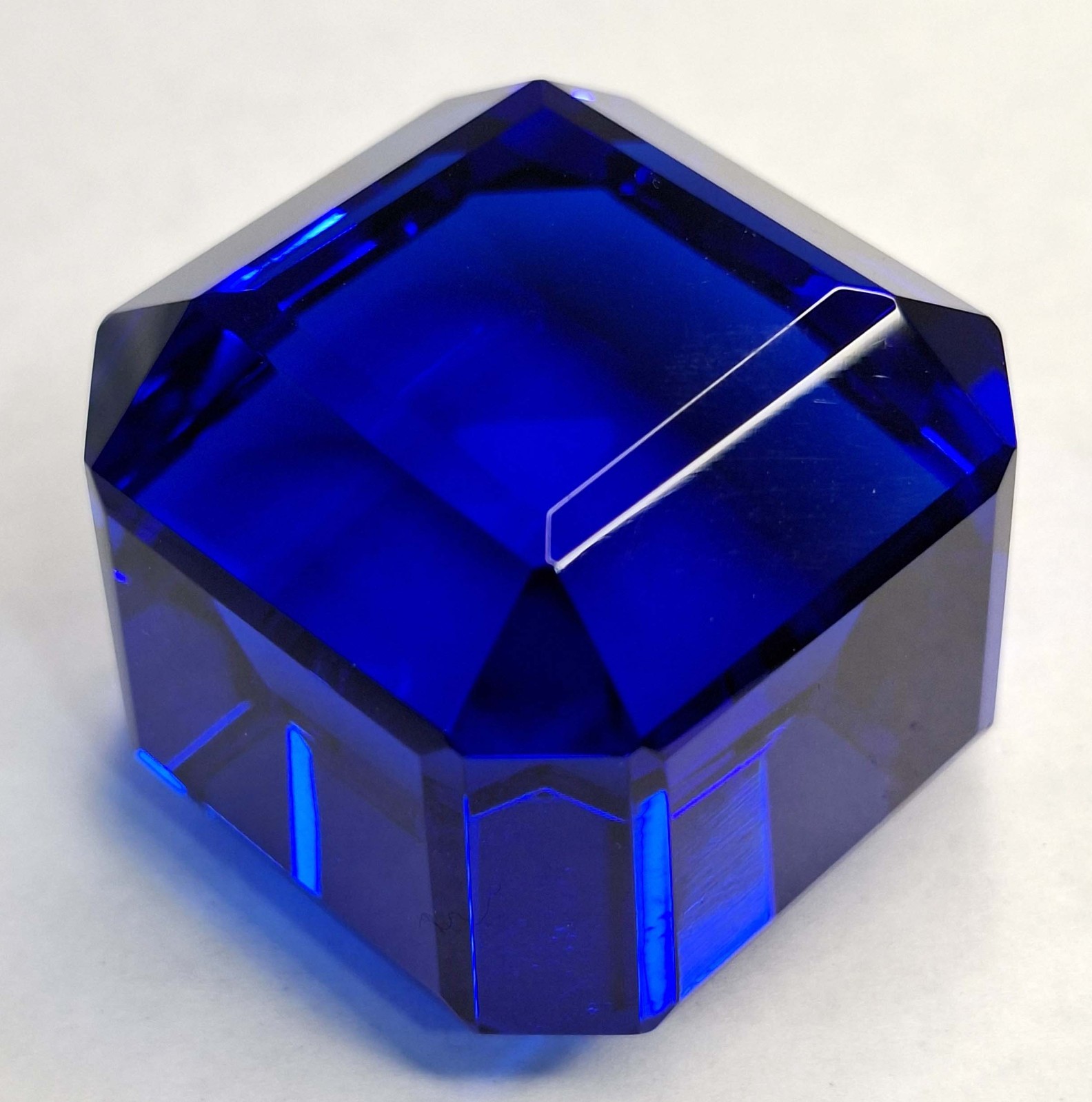 Huge Blue Topaz Natural Cube Cut 292-294 Ct Certified Loose Gemstone RK1094