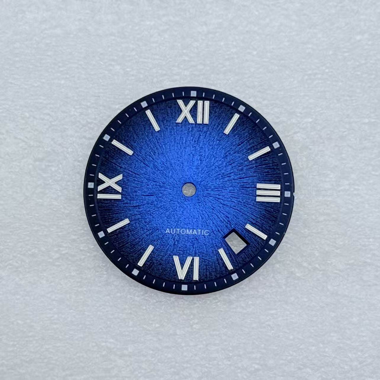 31.8mm Black Purple Watch Dial No Lume Fit NH35/36 Movements Watch Accessories
