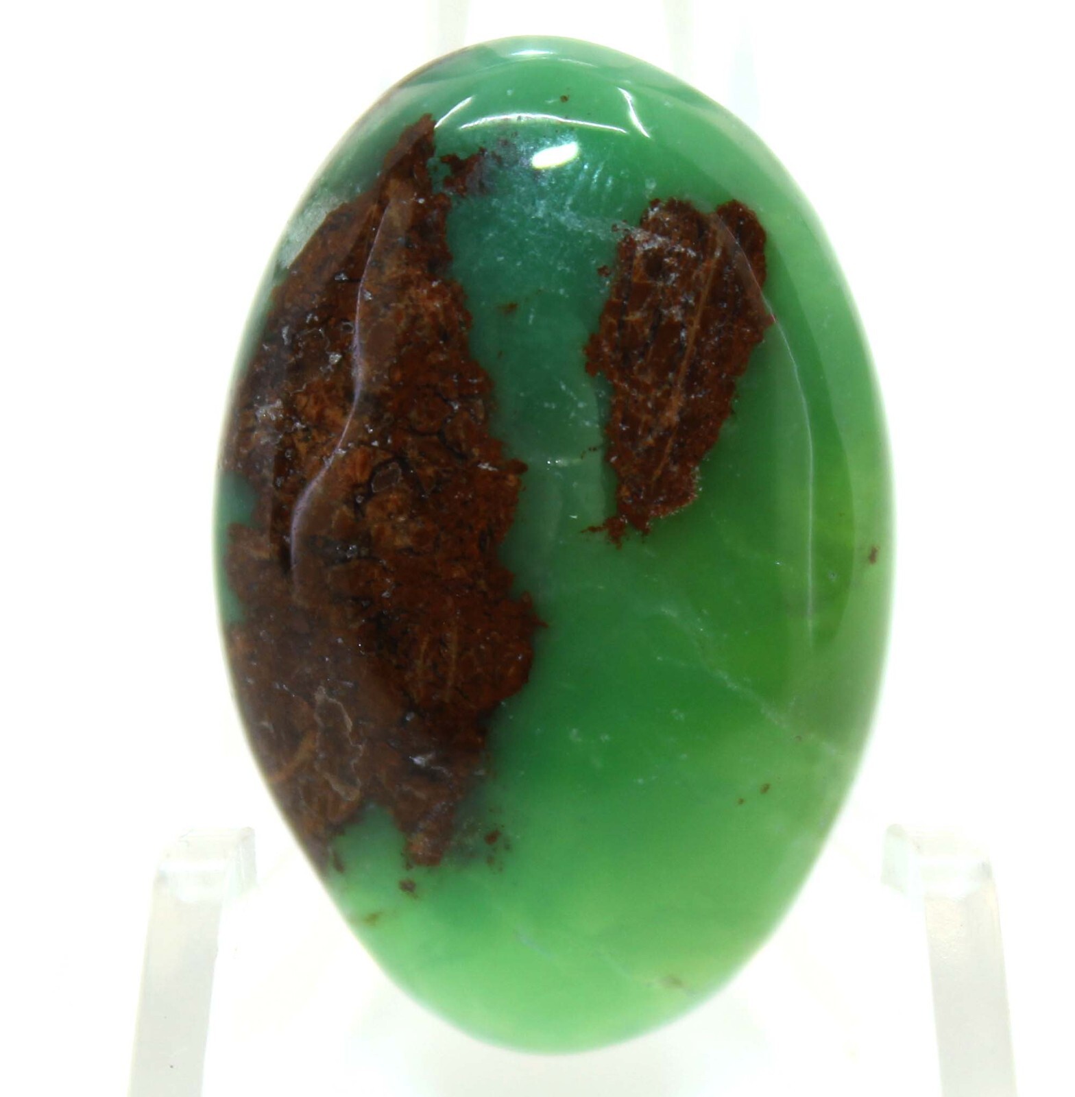 28.10 Cts Nice Bio Chrysoprase Gemstone Oval Cabochon Loose Gemstone 29x19x5 mm