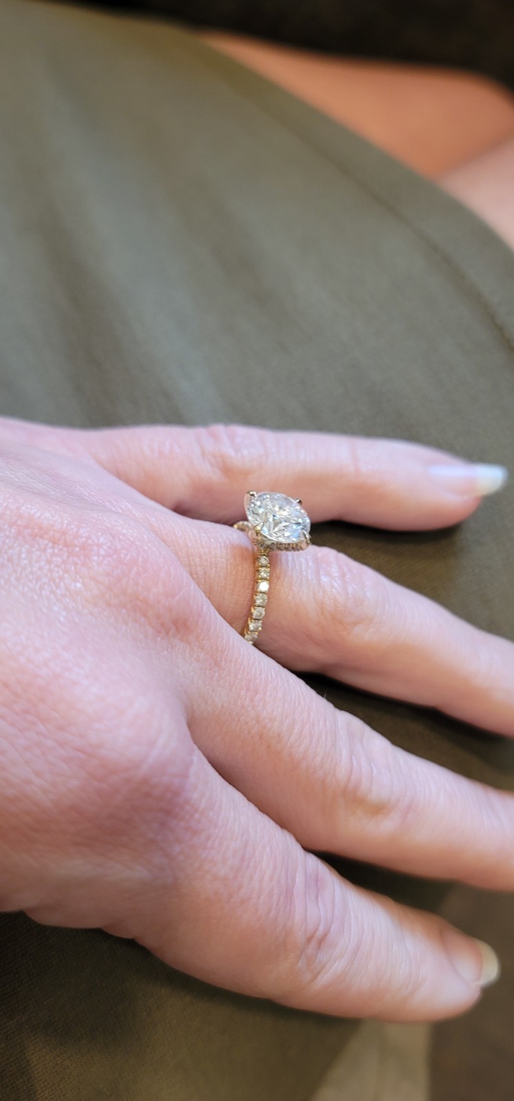 Custom 3 Ct Lab Grown Diamond Engagement Ring 14K Yellow Gold Size 7