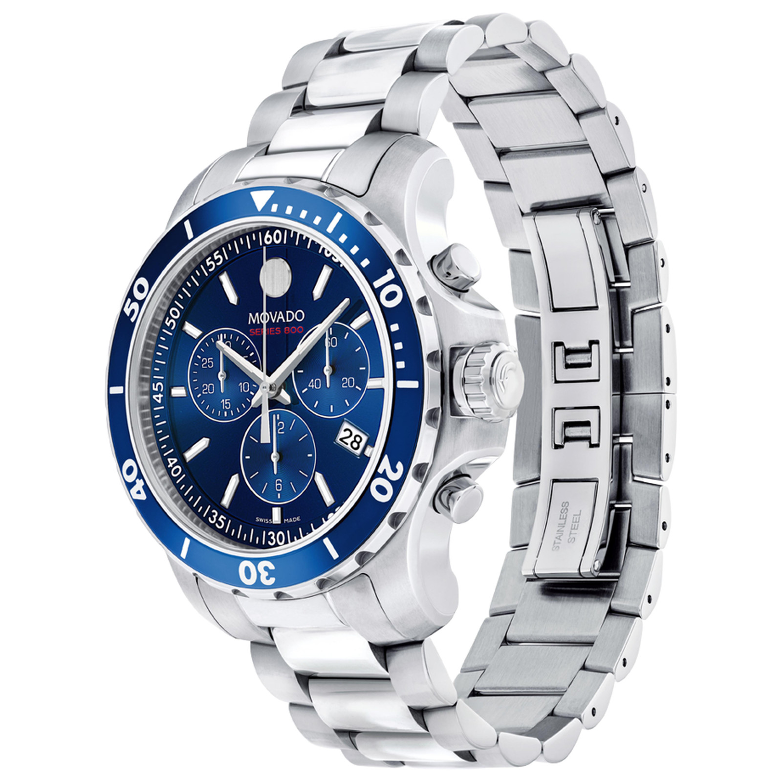 Movado Series 800 Chronograph Blue Dial Quartz Men’s Watch 2600141