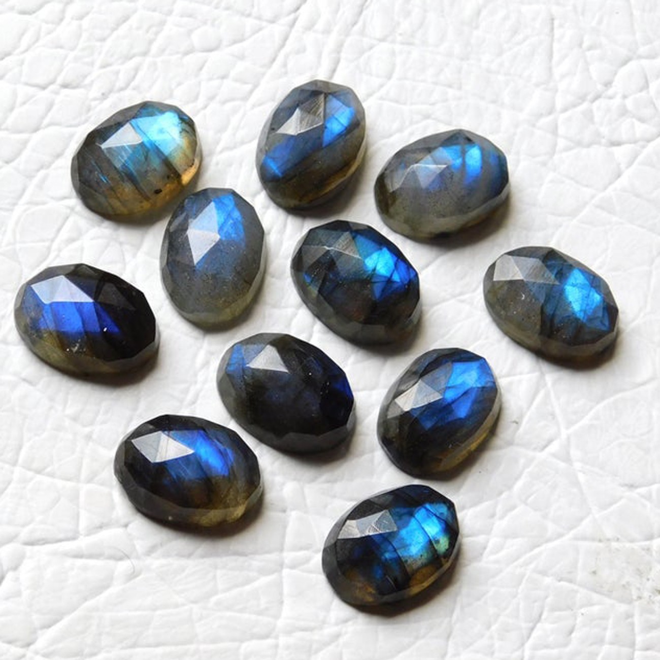 Natural Blue Labradorite Oval Rose Cut 6x8mm to 12x16mm Loose Gemstone