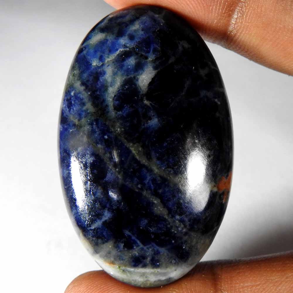 100% Natural Sodalite Oval Shape Cabochon Loose Gemstone 97.95 Ct 46x29x9 mm