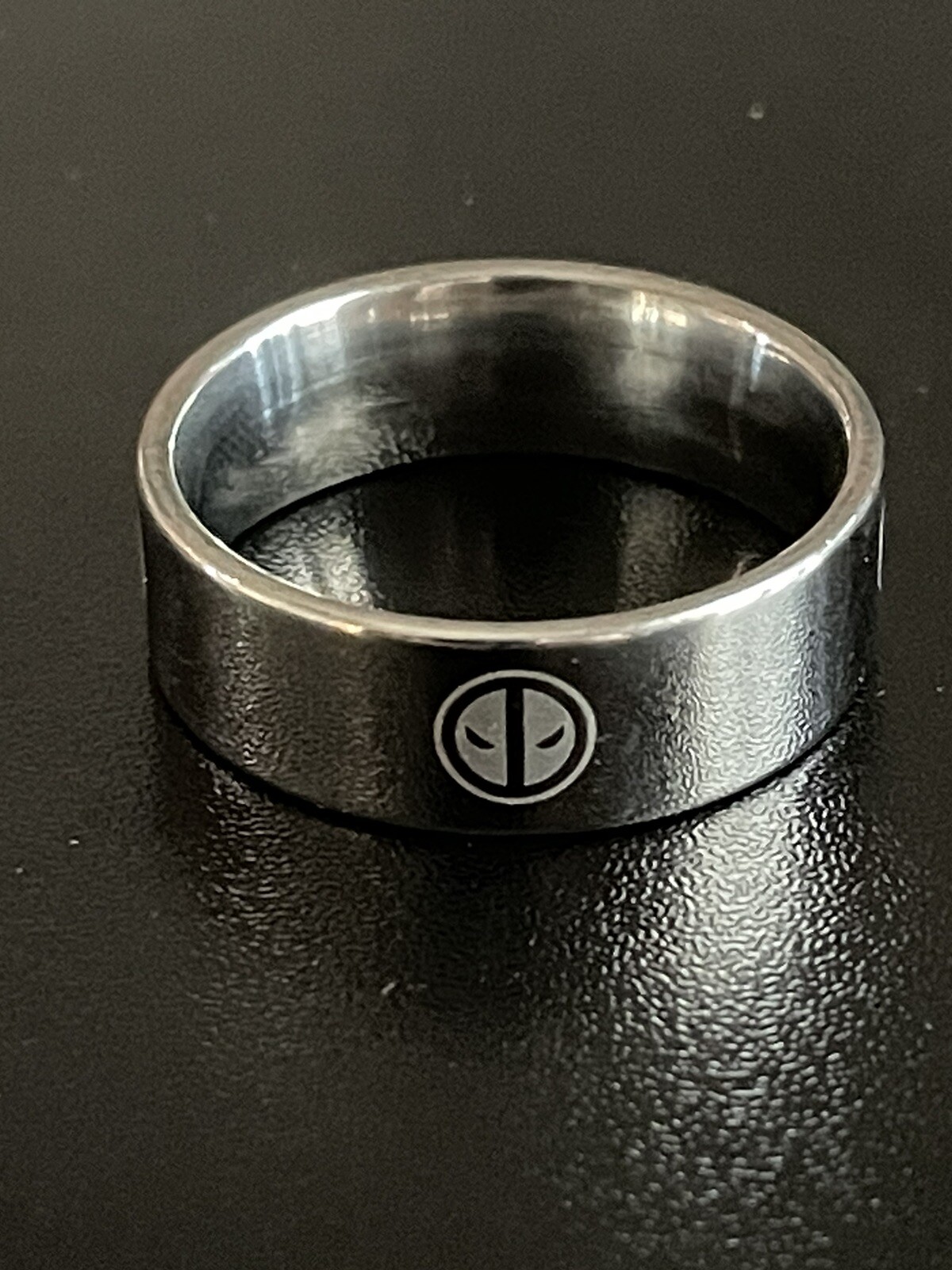 Black Silver Gold Color Deadpool Stainless Steel Ring Superhero Men Woman Band