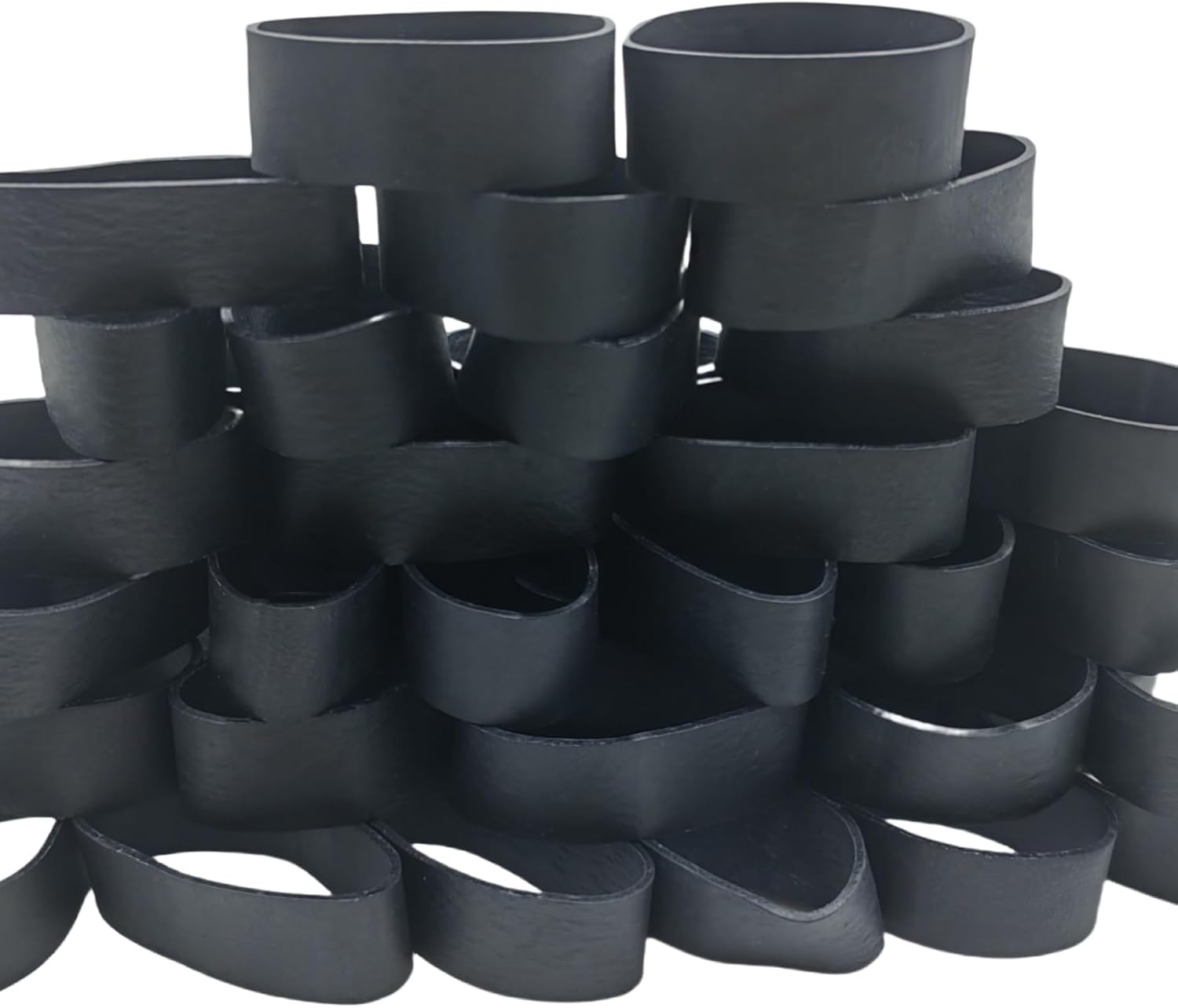 Tactical Rubber Bands Size #92 (2 1/2” X 3/4”), 50 Pcs Black Thick Wide Small