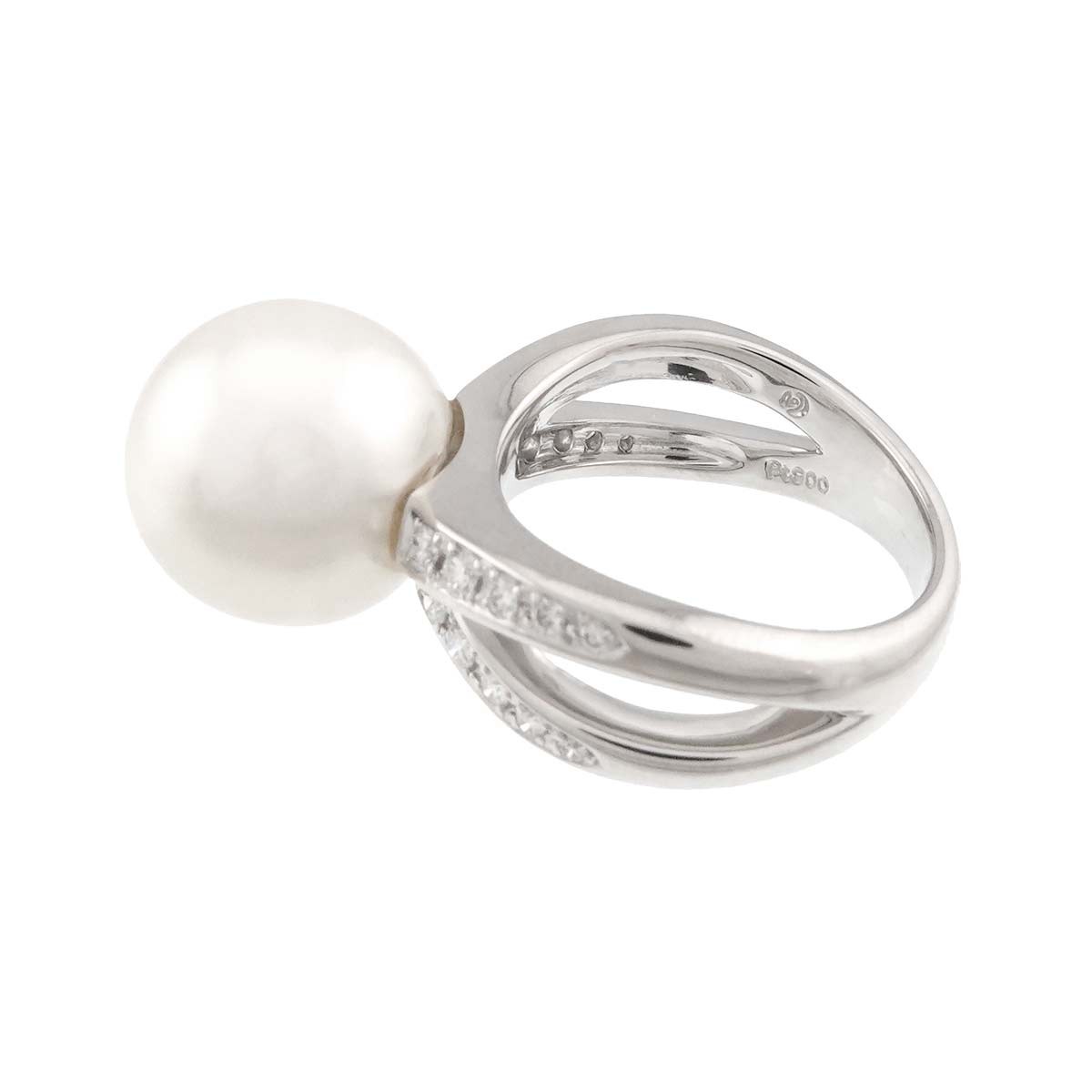 TASAKI South Sea pearl 12.4mm Diamond 0.26ct Ring Pt size5.5-5.75(US) 90308909