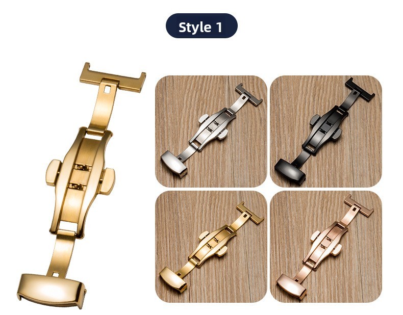 Quality Thicked Stainless Steel Watch Buckle Butterfly Folding Clasp 10mm-22mm