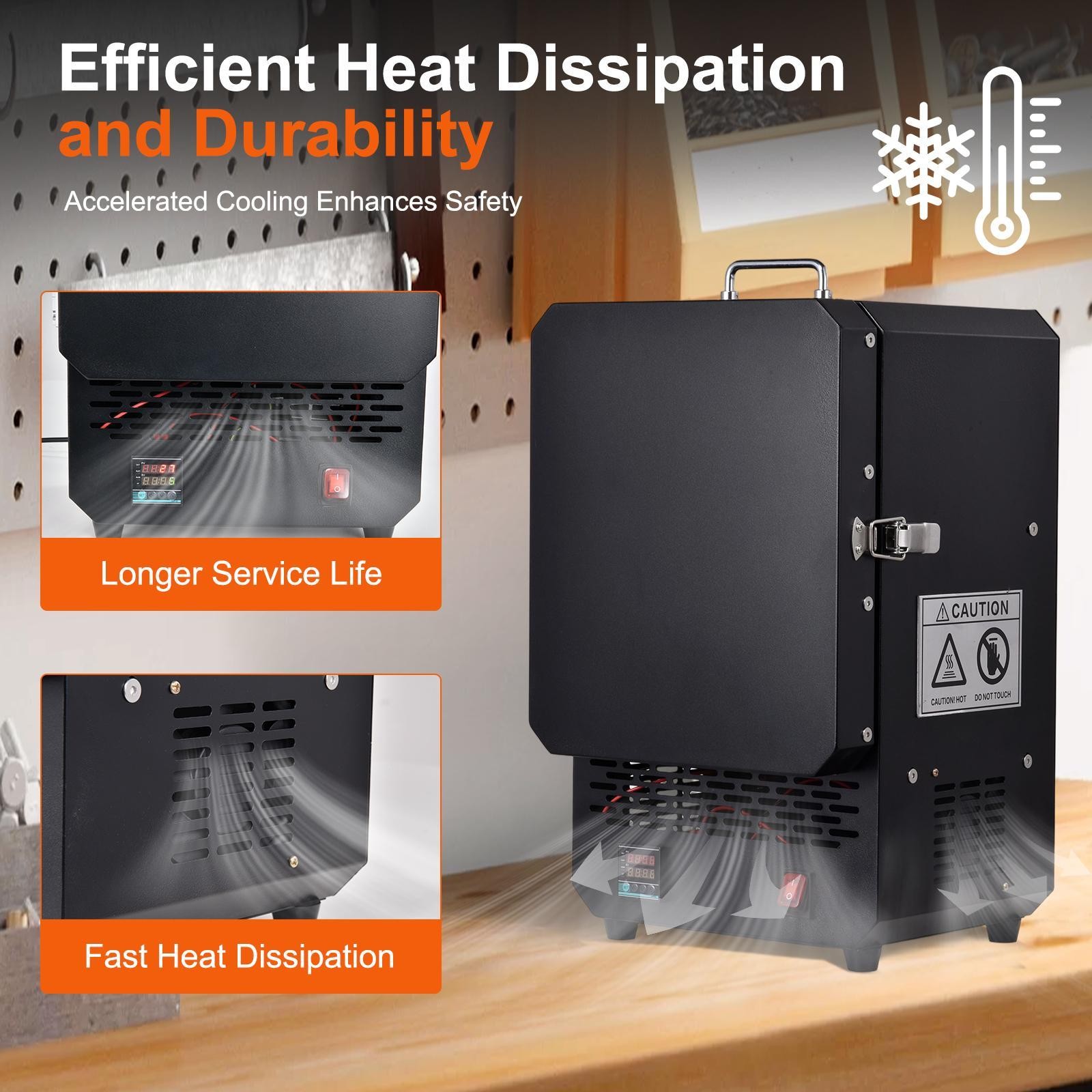 Tabletop Kiln Melter Electric Kiln 1500W 2192℉ for Wax Casting Clay DIY