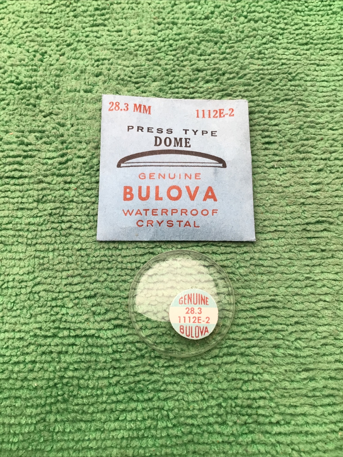 Genuine Bulova Accutron Part # 1112E-2, 28.3 mm Watch Crystal