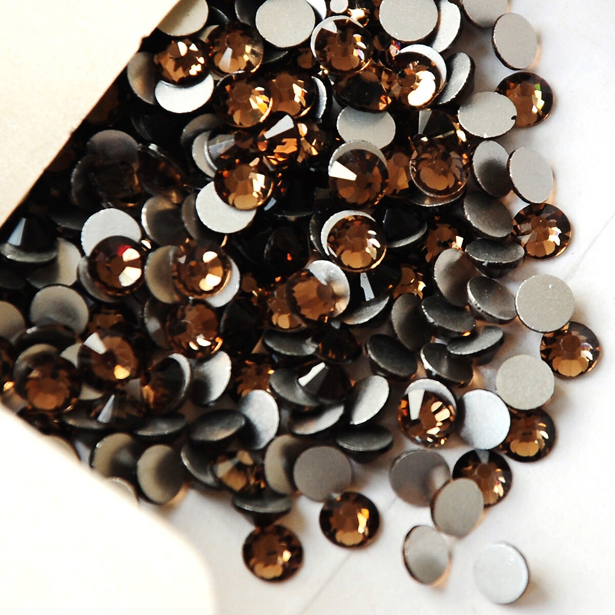 Smoked Topaz Non Hotfix Glass Stones Strass Rhinestones Crystal For Nail Art