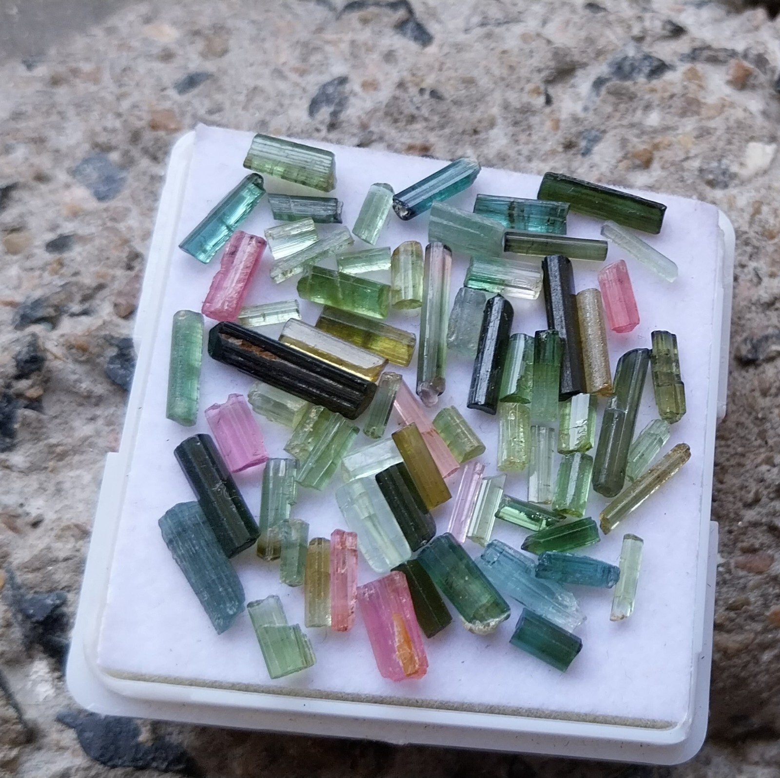 28 Carat 4.5 to 14.5 MM Natural Multi Tourmaline Stick /Pencil 67 Piece Lot