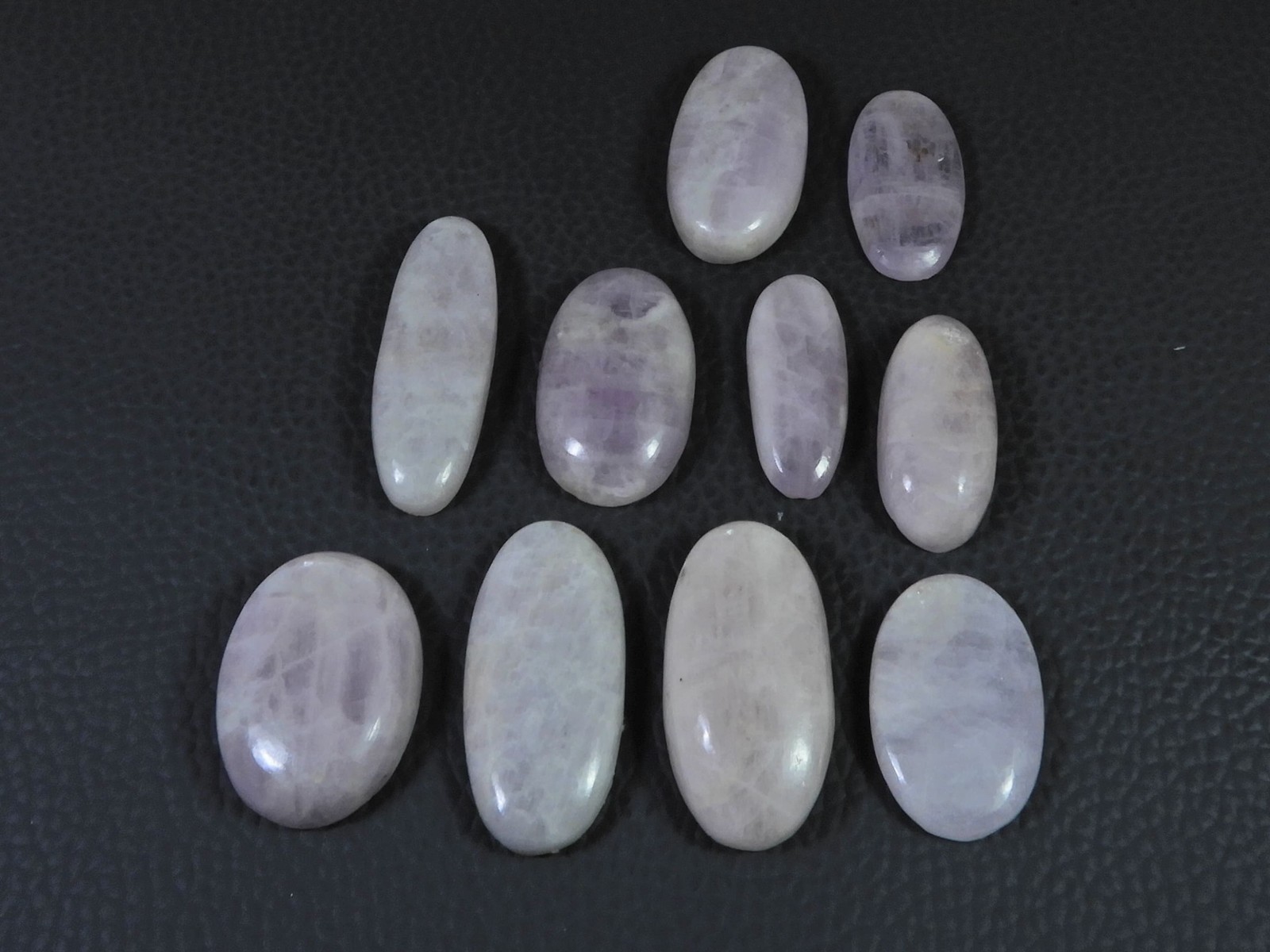 232Cts. Natural Pink Kunzite Oval Cabochon Loose Gemstone 10Pcs Lot 25-29MM