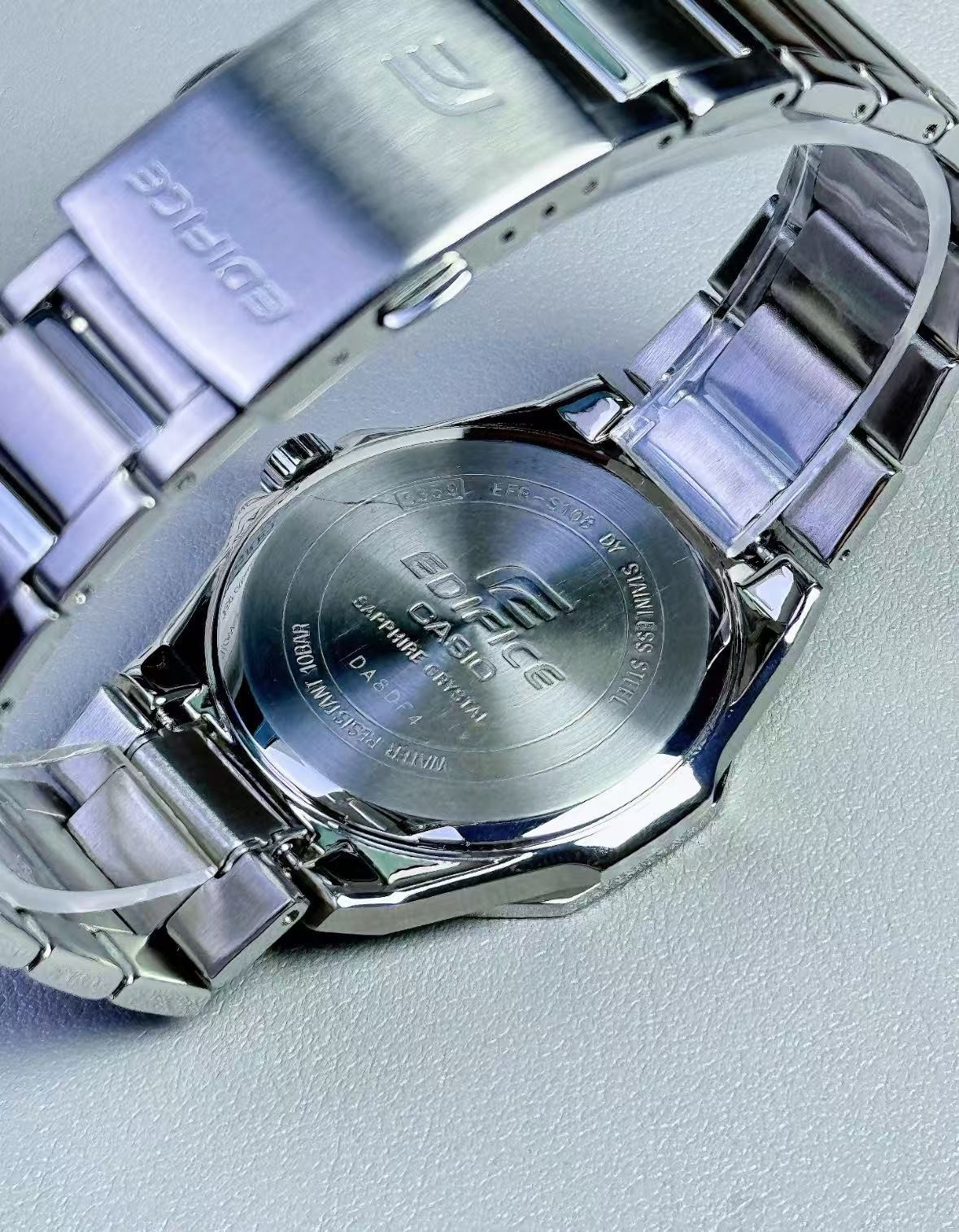 Casio Edifice EFR-S108D-2BV Men’s Analog Wrist Watch Sapphire Crystal Stainless