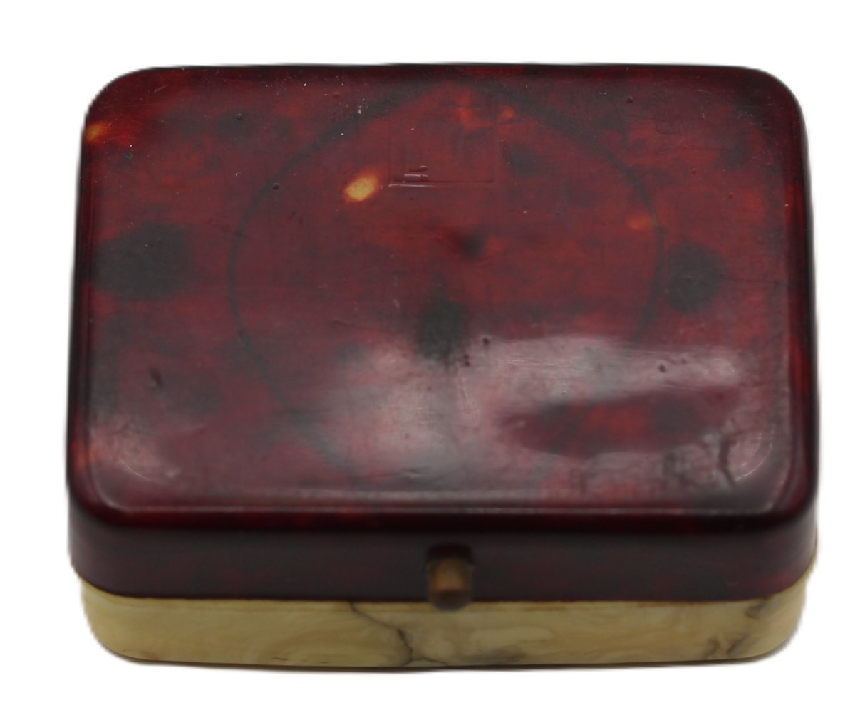 Bakelite Marbled Plastic Jewelry Box Jewelry Earrings Vintage