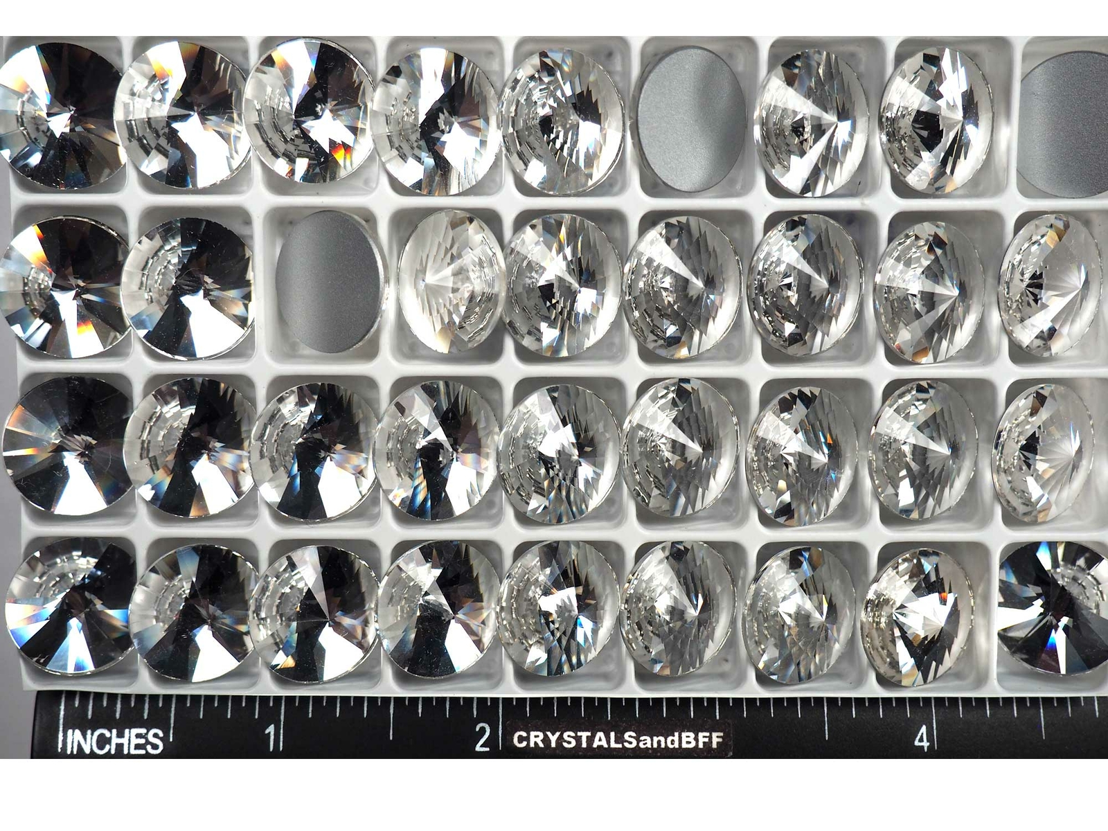 Crystal clear, Genuine Preciosa Czech MC RIVOLI FLATBACK Stones, 10-12-14-16mm