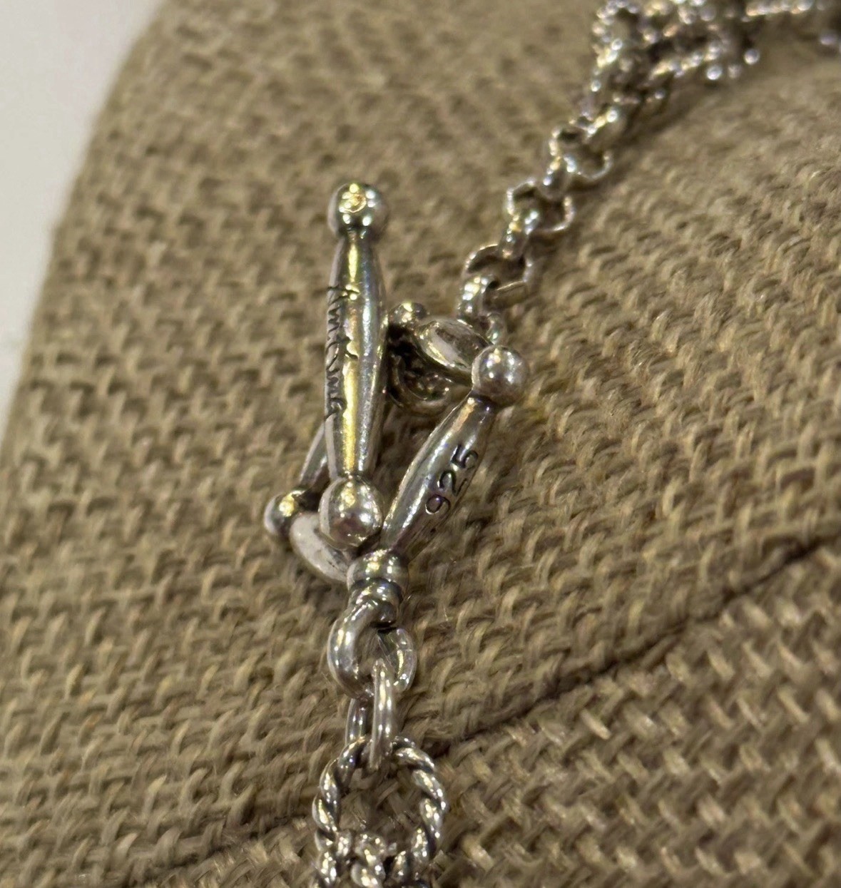 Ann King Sterling Silver Double-Row Chain Cable 18” Necklace, 34Gs.