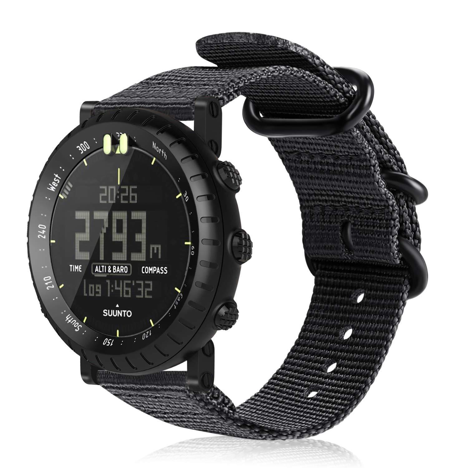 For Suunto Core Watch Band Premium Woven Nylon Sport Strap with Metal Buckle