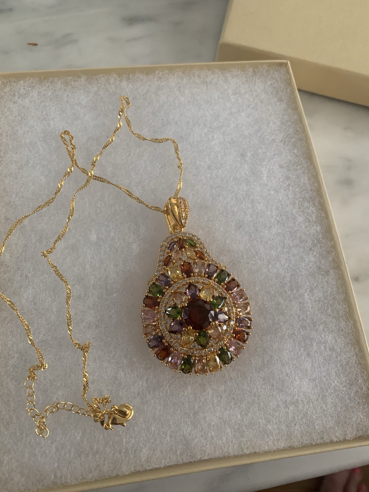 Retro Bohemian Synthetic Synthetic Zirconia Pendant 20 Inch