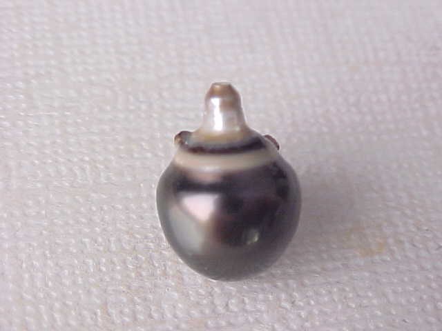 10.2MM X 14MM AAA GENUINE TAHITIAN PEARL HALFDRILLED #243