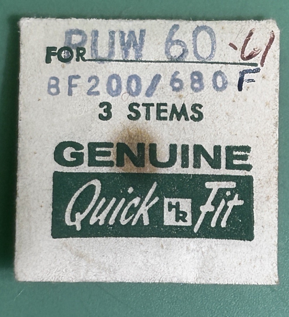 PUW – Cal 60/61 – Stem – Part 200 / 680F – .9mm – Tap 10 – New Old Stock