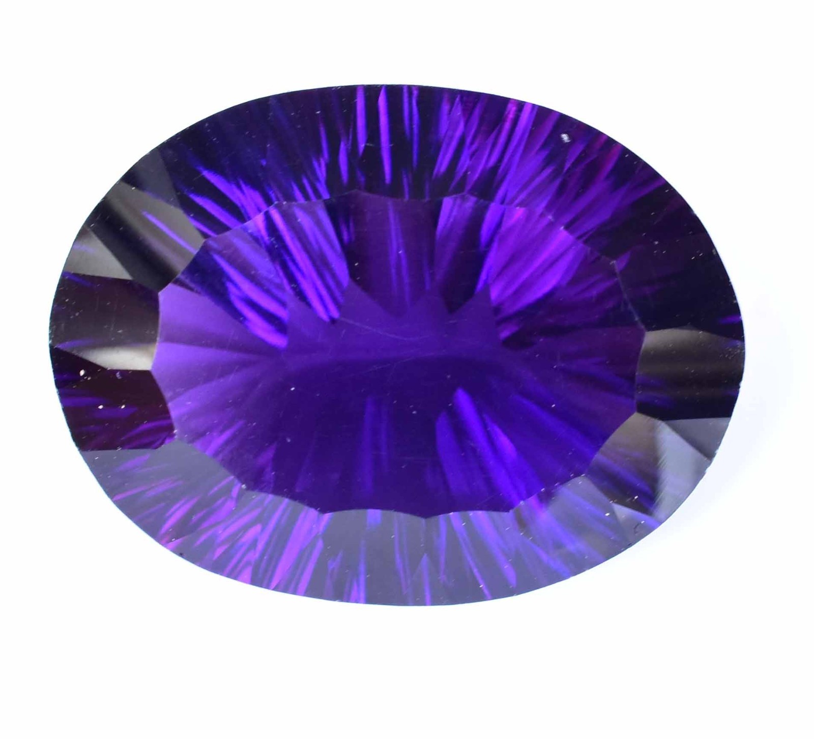Untreated Natural Purple African Amethyst 43.40 CT Certified Oval Loose Gemstone