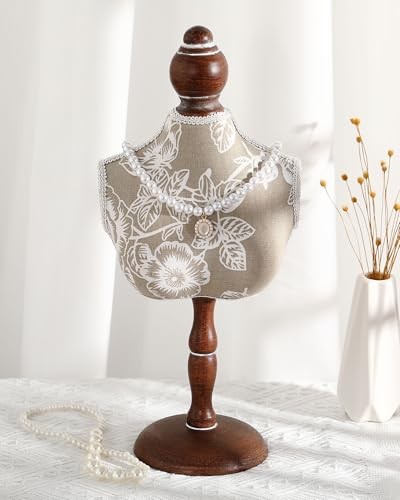 14.17 x 6.3 in Vintage Jewelry Mannequin Display Jewelry Bust Necklace