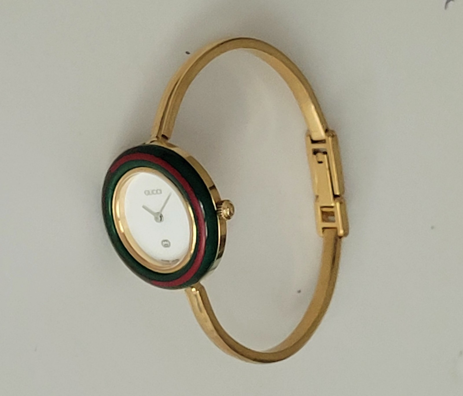 Gucci 1100-L Ladies💃Bangle Watch,Authentic,Scratch Free Crystal,Excellent,6″