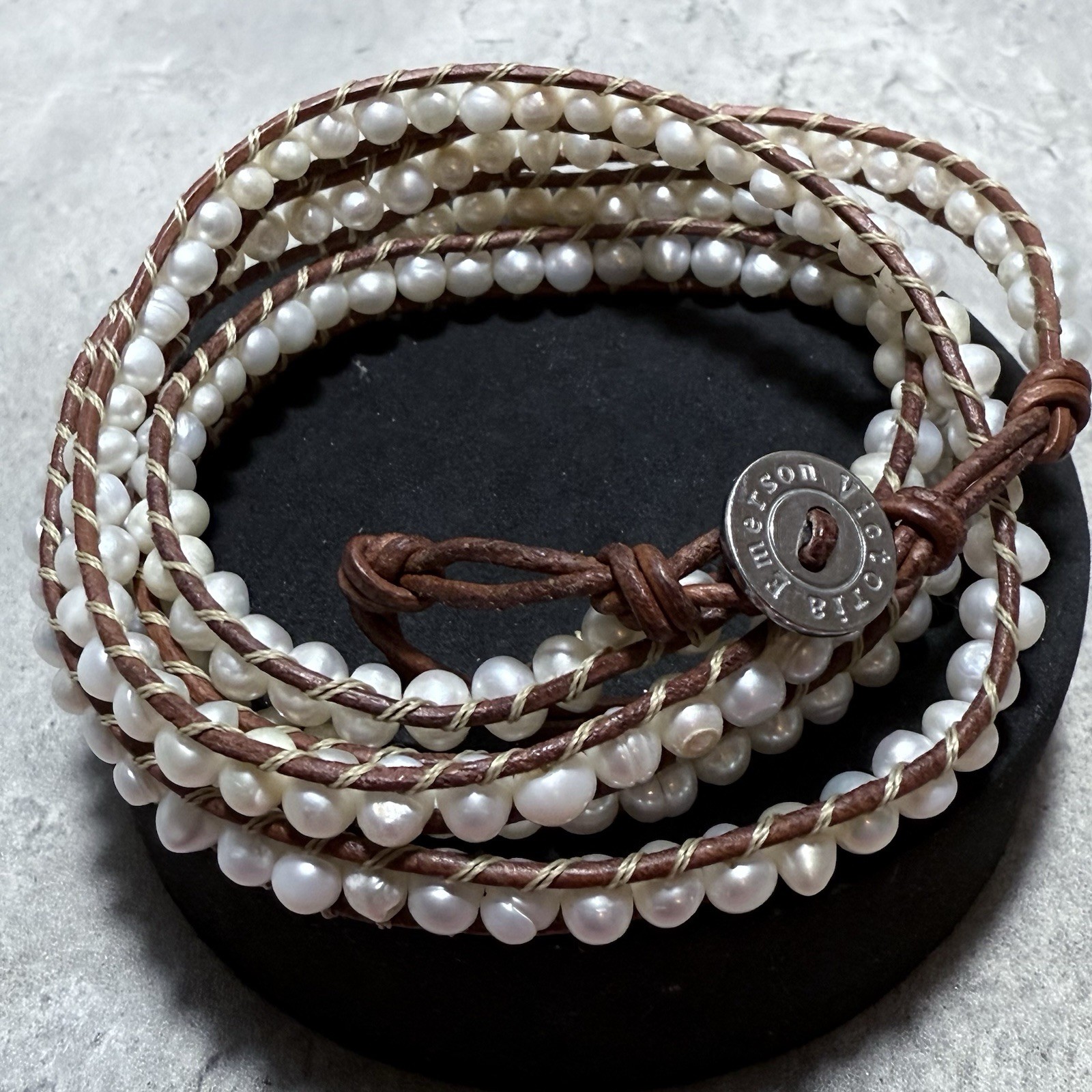 VICTORIA EMERSON Pearl Beaded Wrap Bracelet 92cm Kitsch Stack Pretty Beach