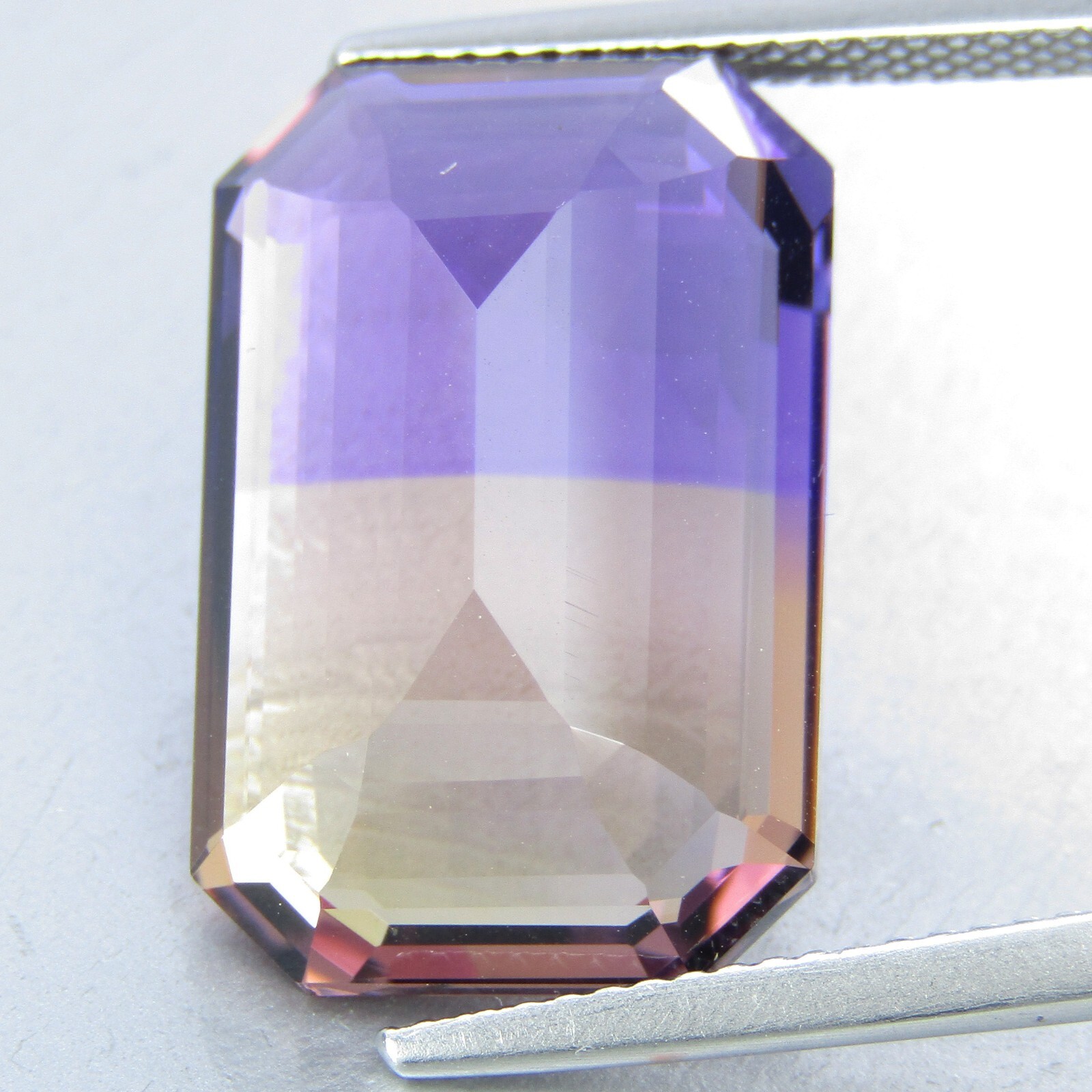 15.76Cts Fabulous Natural Bi-color Ametrine 20x13mm Emerald Cut Loose Gemstone