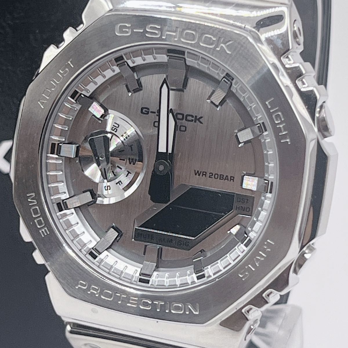item CASIO G SHOCK GM 2100 1AJF metal bezel men’s wristwatch analog digital silv