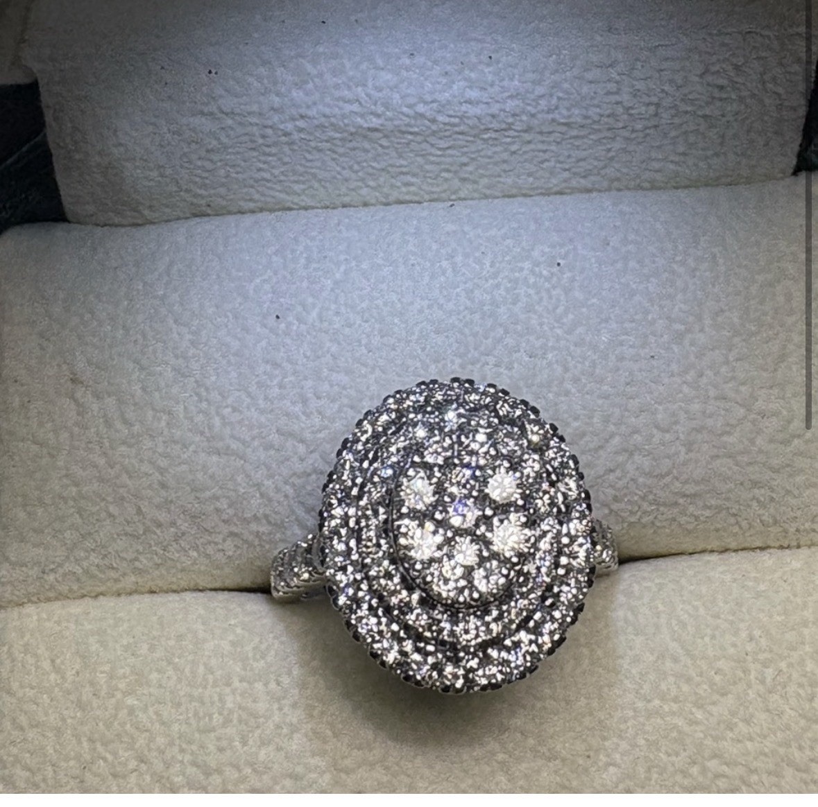 Forever Grown Diamonds Lab-Created Round Diamond Cluster Ring VS-SI F-G 925