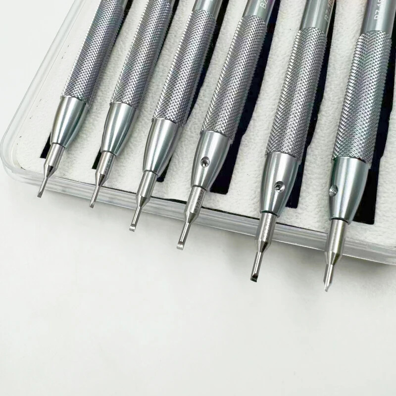 6PCS T-shaped Anti Slip Screwdriver Disassembling Metal Strap Watch Repair Tool