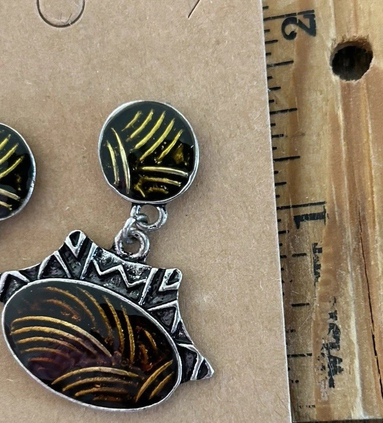 Silver Alloy Enamel Fashion Necklace And Earrings Set
