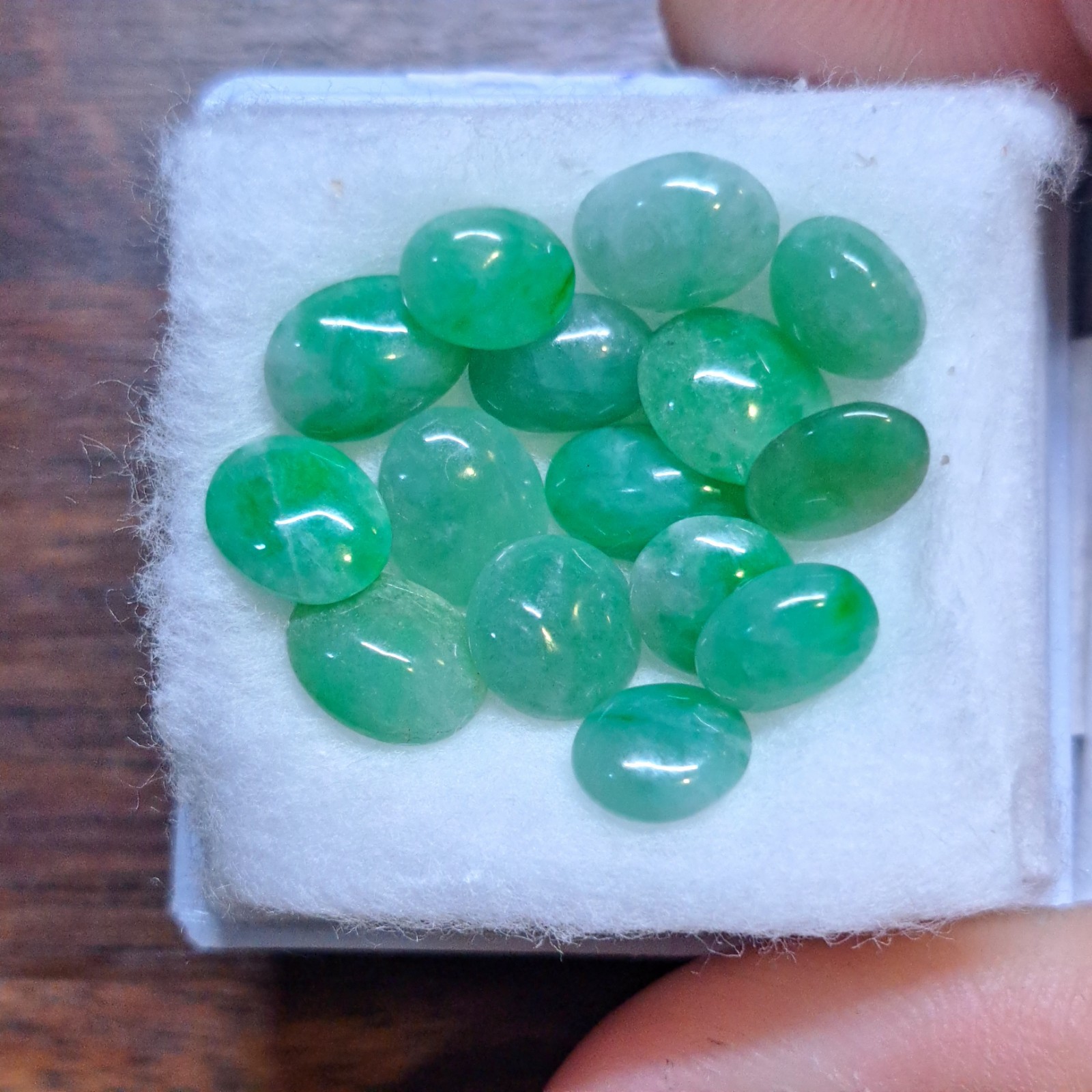 Jade Burmese Natural 21.25 ct Oval Cabochon Green Jadeite Myanmar Jade A