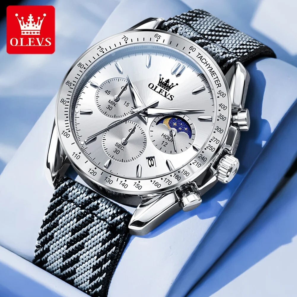 Waterproof Quartz Watch Men’s OLEVS Luminous Luxury Men Strap Business